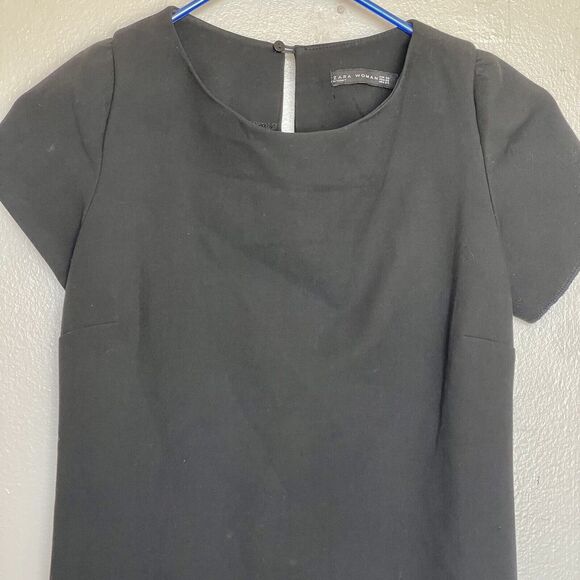 Zara Womens Dress Size XS Black Mini Short Sleeve Short Corporate Work Office - Picture 3 of 16